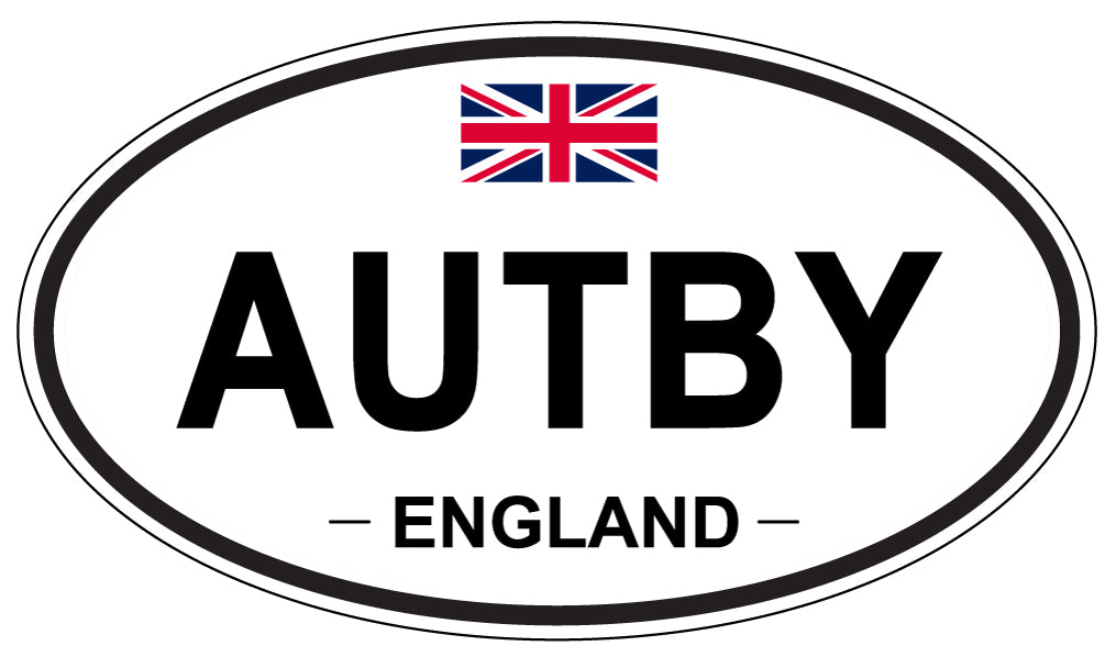 AUTBY, ENGLAND - Oval Sticker