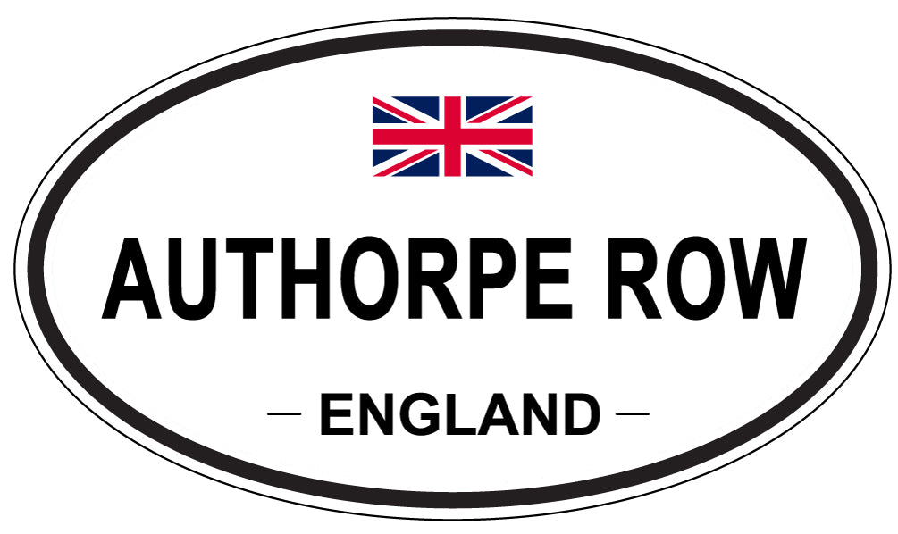 AUTHORPE ROW, ENGLAND - Oval Sticker