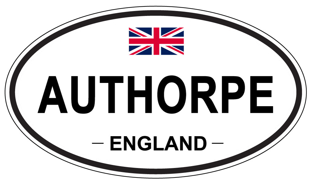 AUTHORPE, ENGLAND - Oval Sticker