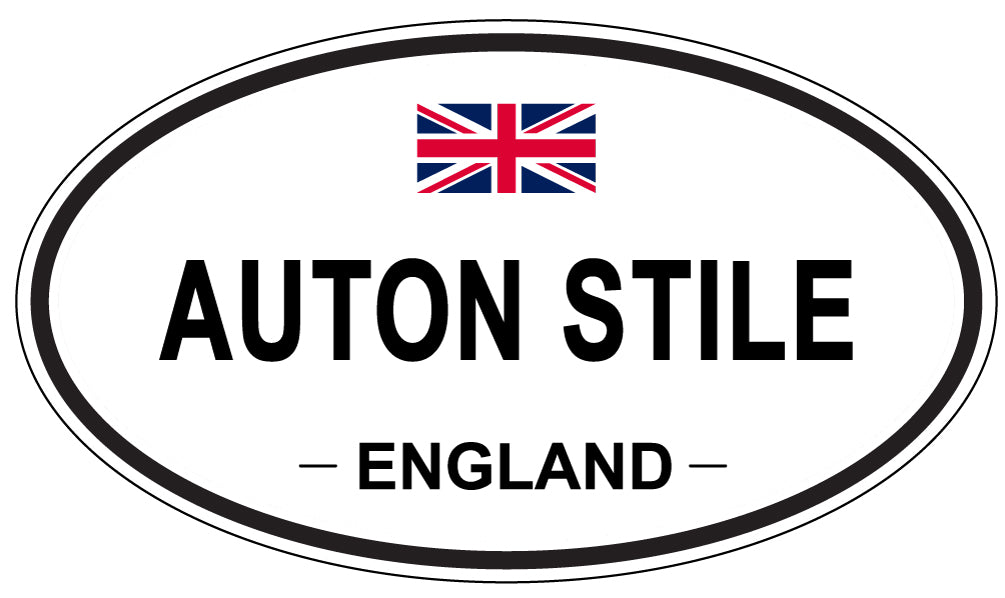AUTON STILE, ENGLAND - Oval Sticker