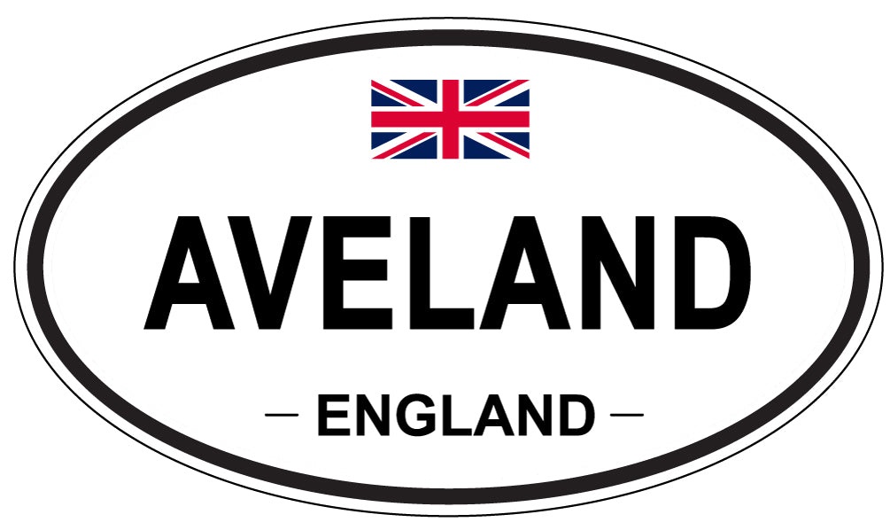 AVELAND, ENGLAND - Oval Sticker
