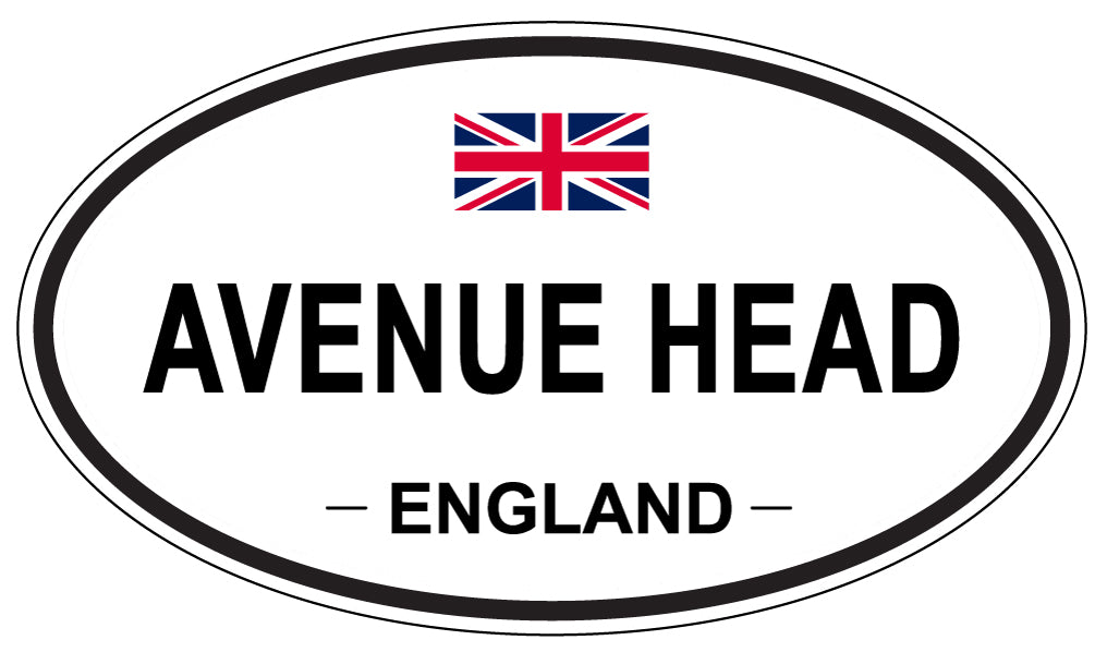 AVENUE HEAD, ENGLAND - Oval Sticker