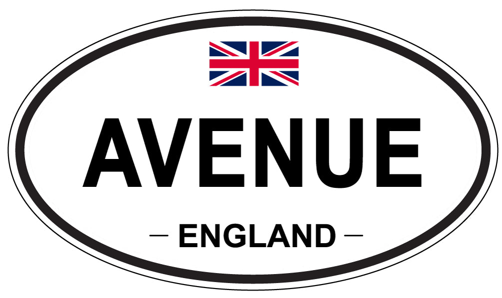 AVENUE, ENGLAND - Oval Sticker