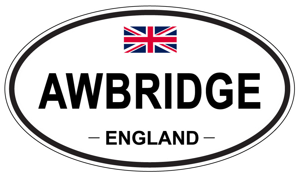 AWBRIDGE, ENGLAND - Oval Sticker