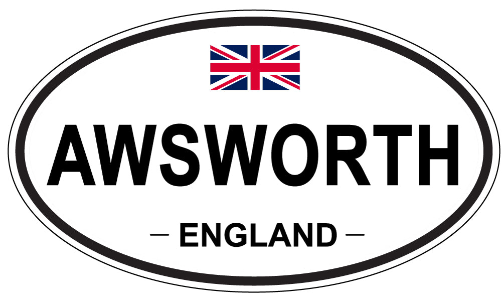 AWSWORTH, ENGLAND - Oval Sticker