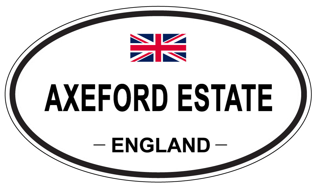 AXEFORD ESTATE, ENGLAND - Oval Sticker
