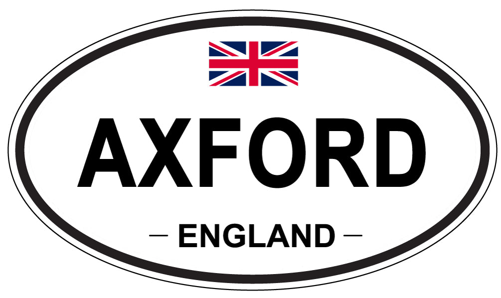AXFORD, ENGLAND - Oval Sticker
