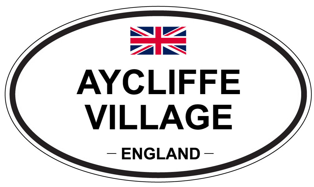 AYCLIFFE VILLAGE, ENGLAND - Oval Sticker
