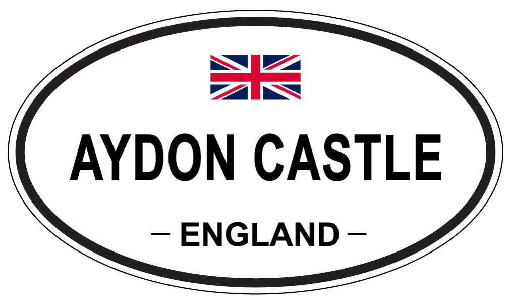 AYDON CASTLE, ENGLAND - Oval Sticker
