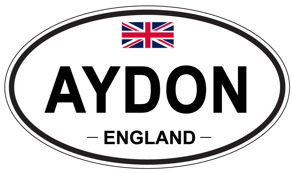 AYDON, ENGLAND - Oval Sticker