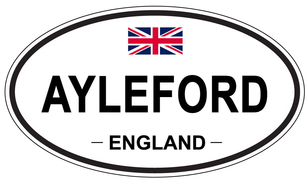 AYLEFORD, ENGLAND - Oval Sticker
