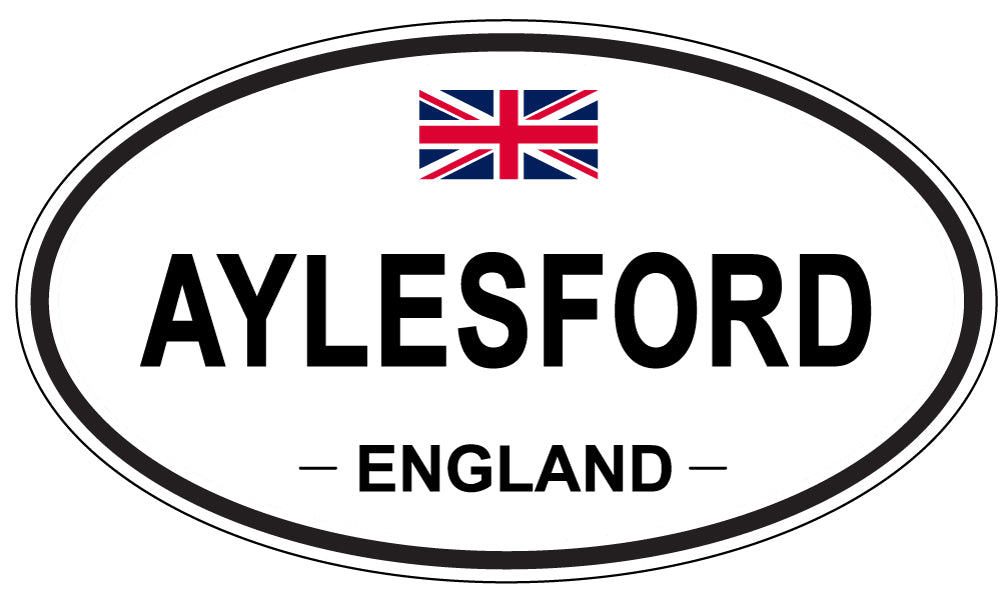 AYLESFORD, ENGLAND - Oval Sticker