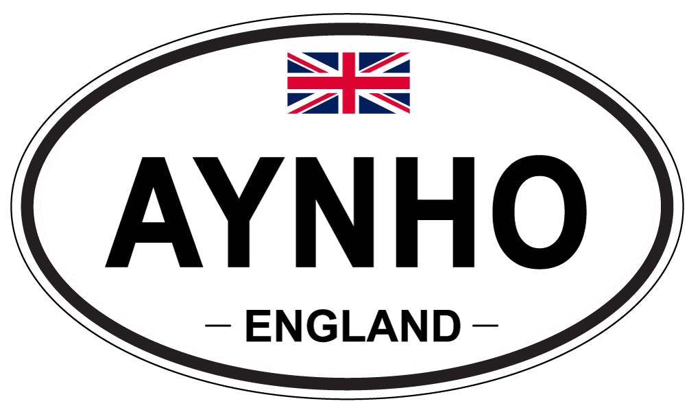 AYNHO, ENGLAND - Oval Sticker