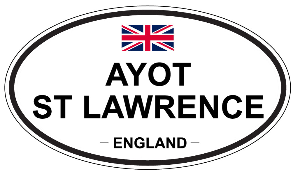 AYOT ST LAWRENCE, ENGLAND - Oval Sticker