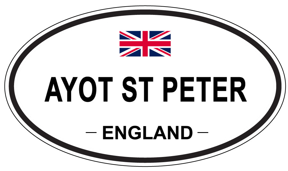 AYOT ST PETER, ENGLAND - Oval Sticker