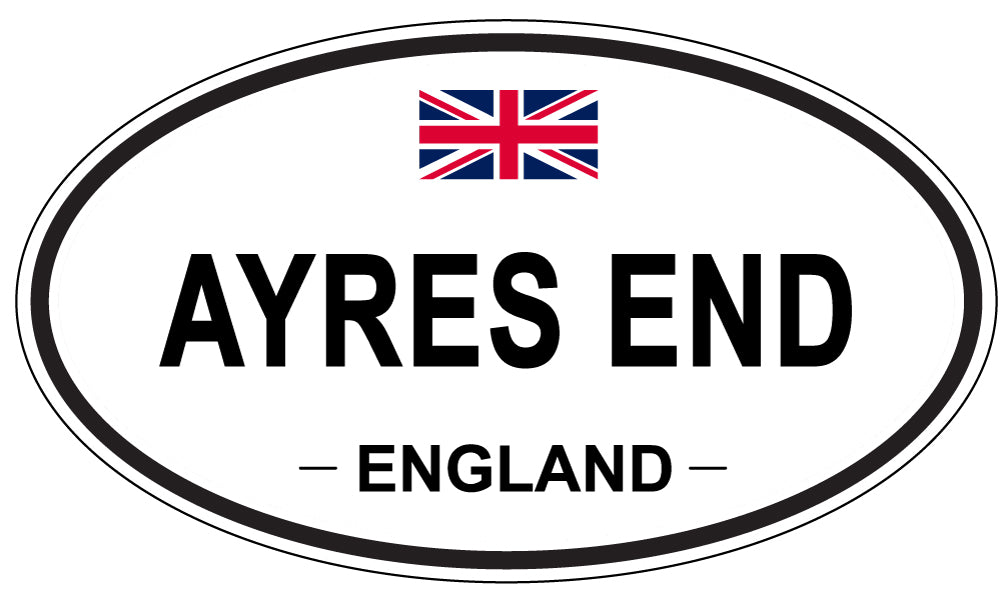 AYRES END, ENGLAND - Oval Sticker