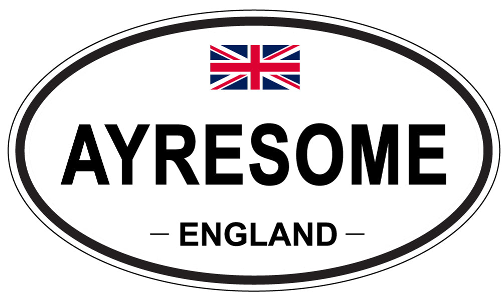 AYRESOME, ENGLAND - Oval Sticker
