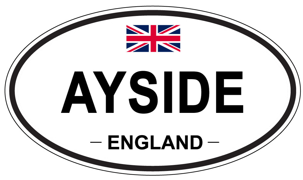 AYSIDE, ENGLAND - Oval Sticker