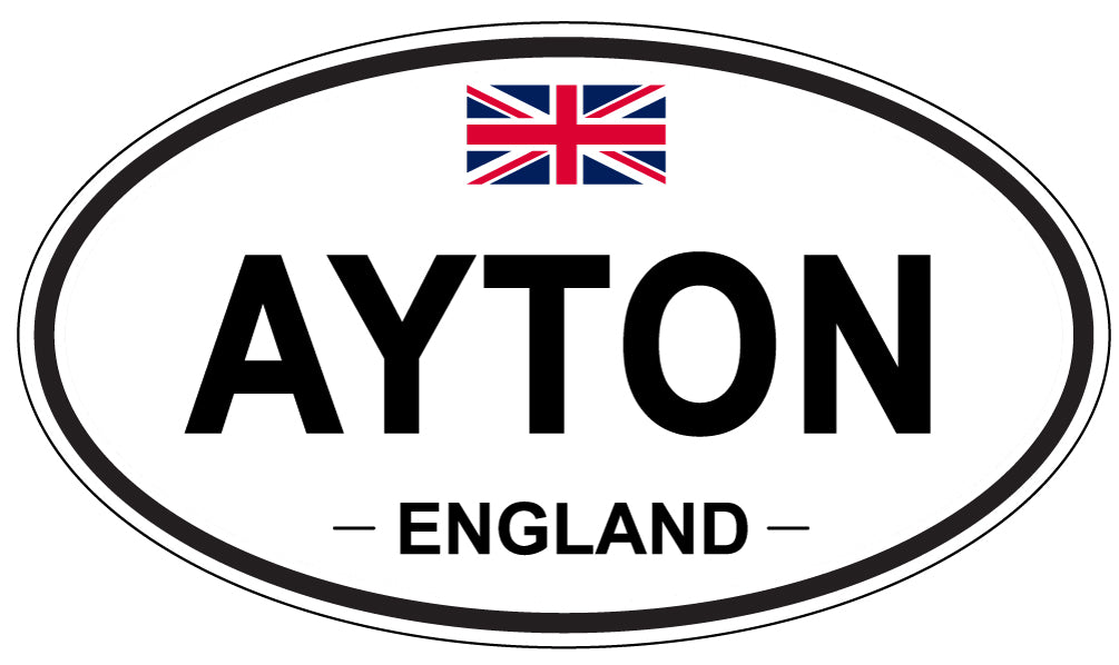 AYTON, ENGLAND - Oval Sticker