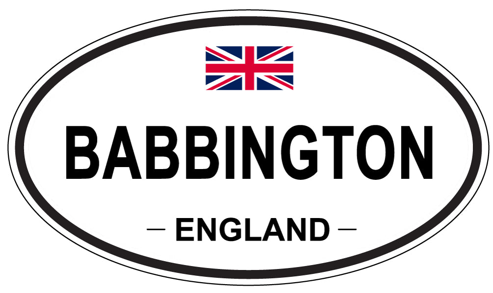 BABBINGTON, ENGLAND - Oval Sticker