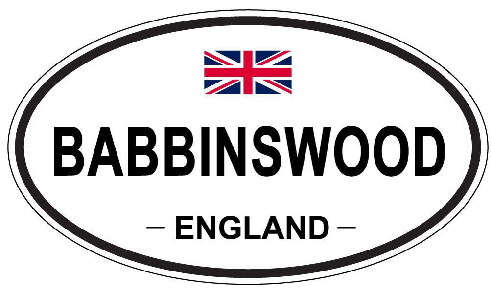BABBINSWOOD, ENGLAND - Oval Sticker