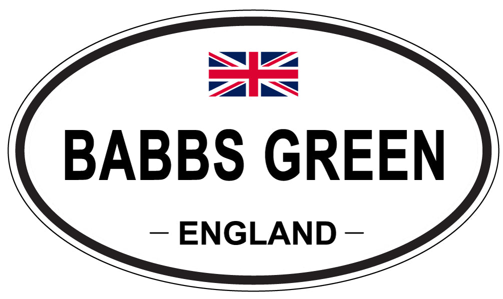 BABBS GREEN, ENGLAND - Oval Sticker