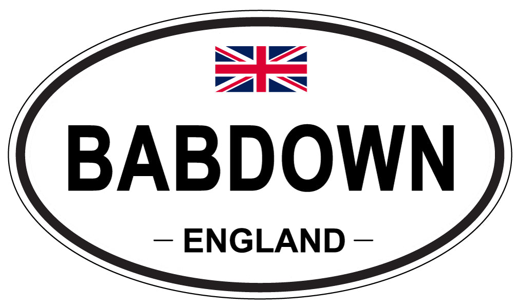 BABDOWN, ENGLAND - Oval Sticker
