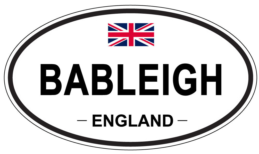 BABLEIGH, ENGLAND - Oval Sticker