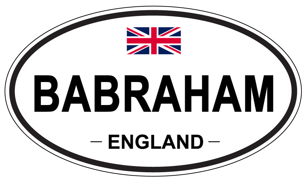 BABRAHAM, ENGLAND - Oval Sticker