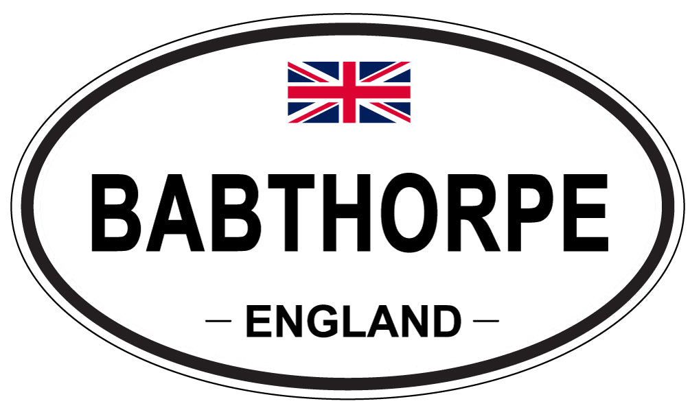 BABTHORPE, ENGLAND - Oval Sticker