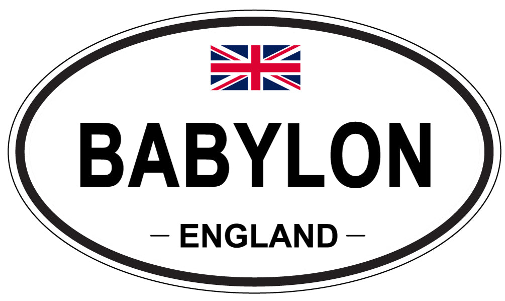 BABYLON, ENGLAND - Oval Sticker