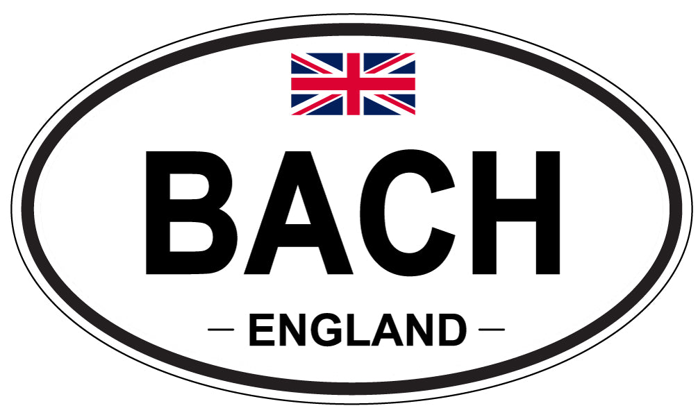 BACH, ENGLAND - Oval Sticker