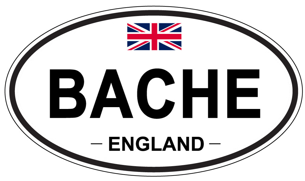 BACHE, ENGLAND - Oval Sticker