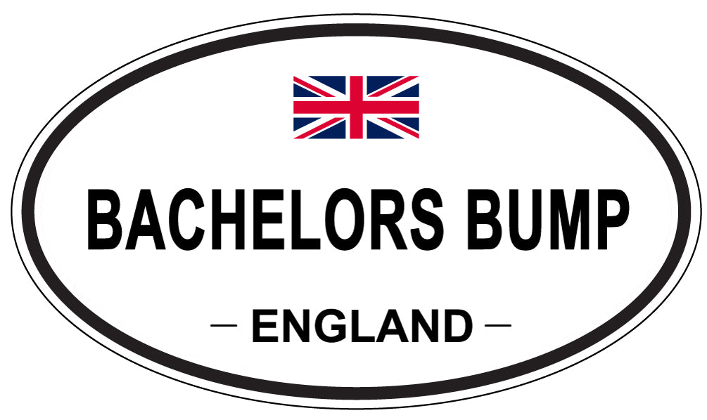 BACHELORS BUMP, ENGLAND - Oval Sticker