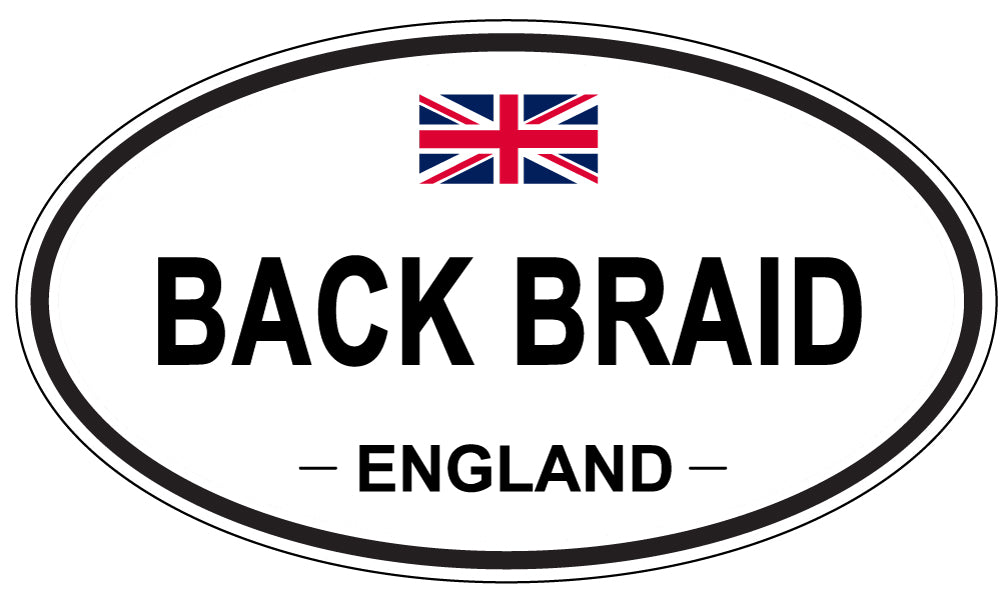 BACK BRAID, ENGLAND - Oval Sticker