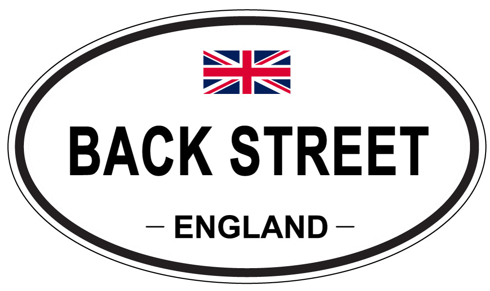 BACK STREET, ENGLAND - Oval Sticker