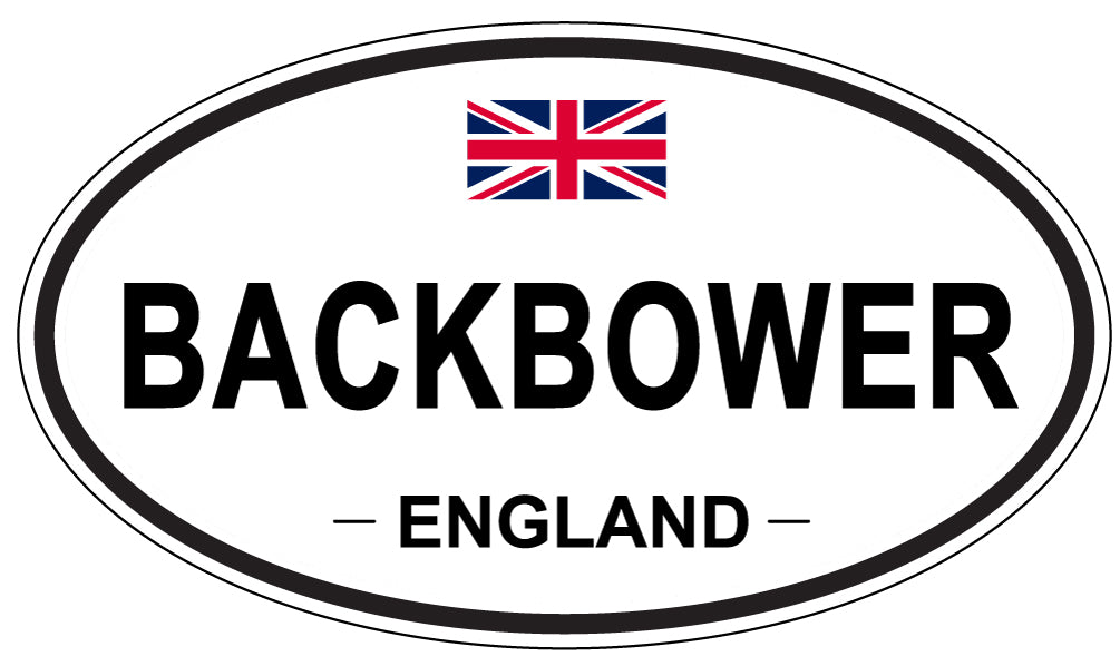 BACKBOWER, ENGLAND - Oval Sticker