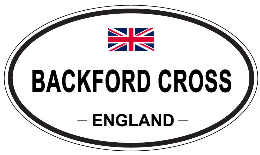 BACKFORD CROSS, ENGLAND - Oval Sticker