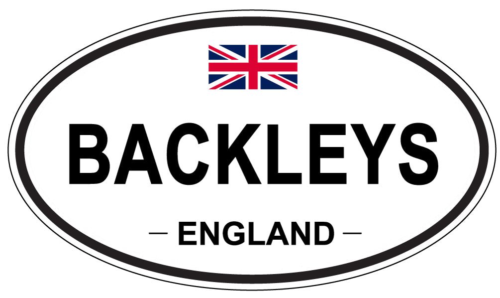BACKLEYS, ENGLAND - Oval Sticker