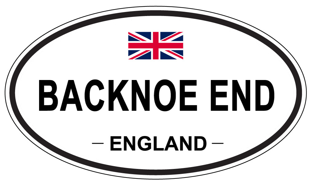 BACKNOE END, ENGLAND - Oval Sticker