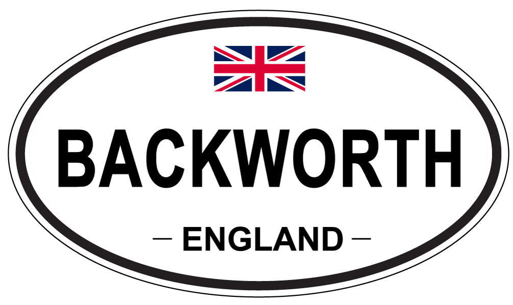 BACKWORTH, ENGLAND - Oval Sticker