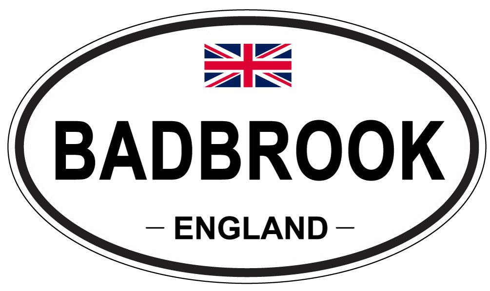 BADBROOK, ENGLAND - Oval Sticker