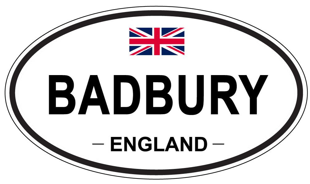 BADBURY, ENGLAND - Oval Sticker