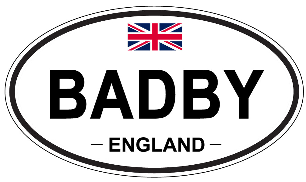 BADBY, ENGLAND - Oval Sticker