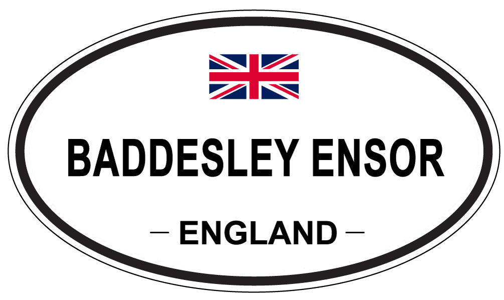 BADDESLEY ENSOR, ENGLAND - Oval Sticker