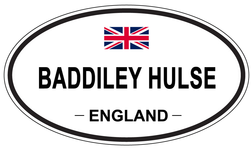 BADDILEY HULSE, ENGLAND - Oval Sticker