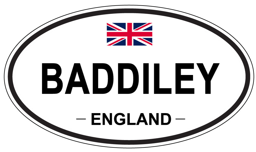 BADDILEY, ENGLAND - Oval Sticker