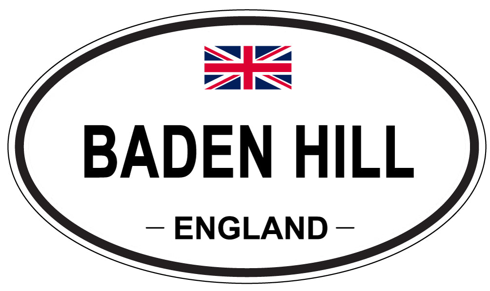 BADEN HILL, ENGLAND - Oval Sticker