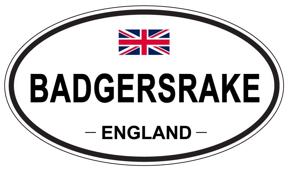 BADGERSRAKE, ENGLAND - Oval Sticker