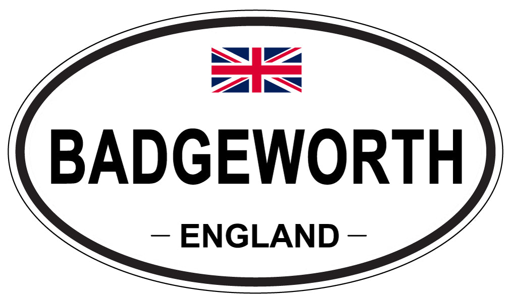 BADGEWORTH, ENGLAND - Oval Sticker